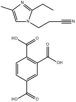 1-Cyanoethyl-2-ethyl-4-methylimidazole trimellitate Struktur