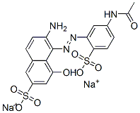 disodium 5-[(5-acetamido-2-sulphonatophenyl)azo]-6-amino-4-hydroxynaphthalene-2-sulphonate Structure