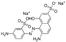disodium 6-amino-5-[(4-amino-2-sulphonatophenyl)azo]-4-hydroxynaphthalene-2-sulphonate Structure