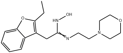 2-Ethyl-N-(2-morpholinoethyl)-3-benzofuranacetamide oxime Structure