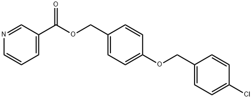 4-(4'-chlorobenzyloxy)benzyl nicotinate,63608-11-7,结构式
