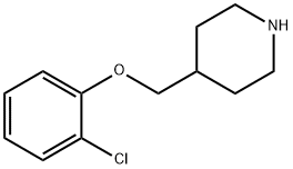 4-((2-氯苯氧基)甲基)哌啶 结构式