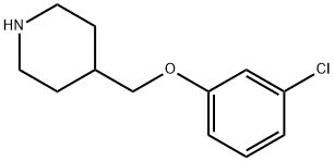 4-[(3-CHLOROPHENOXY)METHYL]PIPERIDINE, 63608-32-2, 结构式