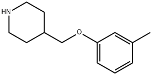 4-[(3-METHYLPHENOXY)METHYL]PIPERIDINE Struktur