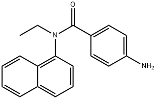 对-氨基-N-乙基-N-1-萘基苯甲酰胺 结构式