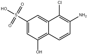 6-amino-5-chloro-1-naphthol-3-sulfonic acid 结构式