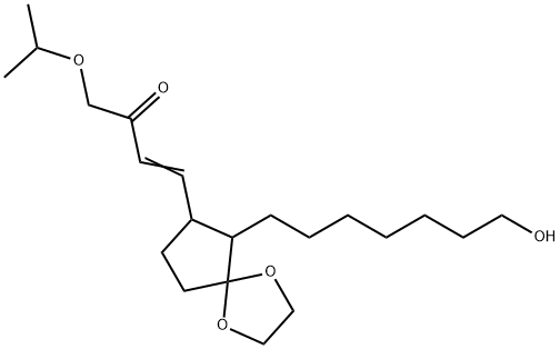 3-Buten-2-one, 4-6-(7-hydroxyheptyl)-1,4-dioxaspiro4.4non-7-yl-1-(1-methylethoxy)- Struktur
