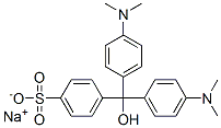 4-[ビス[4-(ジメチルアミノ)フェニル]ヒドロキシメチル]ベンゼンスルホン酸ナトリウム 化学構造式