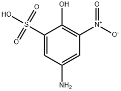 5-アミノ-2-ヒドロキシ-3-ニトロベンゼンスルホン酸 化学構造式