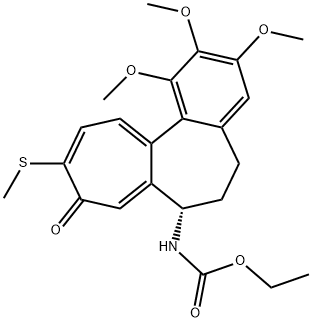 N-(5,6,7,9-Tetrahydro-1,2,3-trimethoxy-10-methylthio-9-oxobenzo[a]heptalen-7-yl)carbamic acid ethyl ester,63620-51-9,结构式