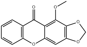 11-Methoxy-10H-1,3-dioxolo[4,5-b]xanthen-10-one Struktur