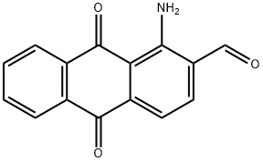 1-アミノ-9,10-ジオキソ-9,10-ジヒドロアントラセン-2-カルブアルデヒド 化学構造式