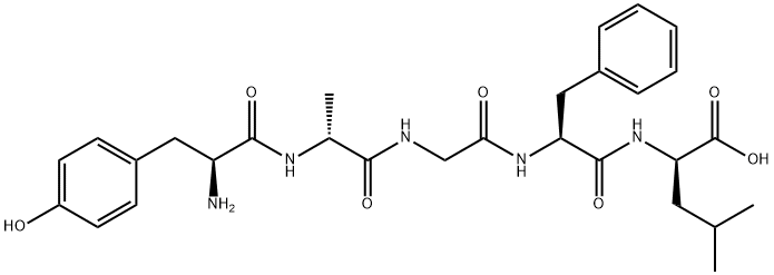 H-TYR-D-ALA-GLY-PHE-D-LEU-OH Structure