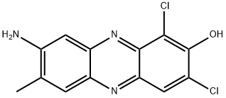 1,3-dichloro-2-hydroxy-7-methyl-8-aminophenazine 结构式