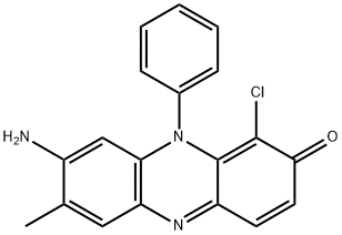 1-chloro-7-methyl-8-amino-10-phenyl-2-phenazinone Struktur