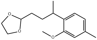 2-[3-(2-Methoxy-4-methylphenyl)butyl]-1,3-dioxolane Struktur