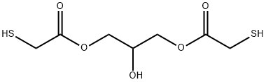2-hydroxy-1,3-propanediyl bis(mercaptoacetate)  Struktur