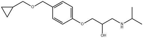 1-[4-[(Cyclopropylmethoxy)methyl]phenoxy]-3-[(1-methylethyl)amino]-2-propanol Struktur