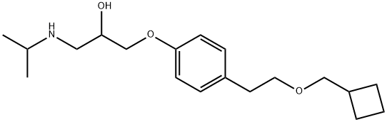 1-[4-[2-(Cyclobutylmethoxy)ethyl]phenoxy]-3-[(1-methylethyl)amino]-2-propanol Struktur