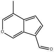 4-メチルシクロペンタ[c]ピラン-7-カルボアルデヒド 化学構造式