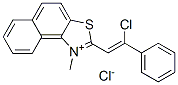 2-(2-chloro-2-phenylvinyl)-1-methylnaphtho[1,2-d]thiazolium chloride Struktur