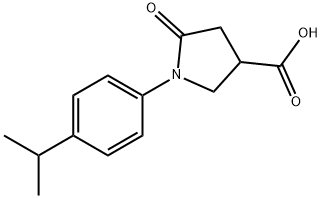 1-(4-イソプロピルフェニル)-5-オキソピロリジン-3-カルボン酸 化学構造式