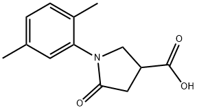 1-(2,5-二甲基-苯基)-5-氧代-吡咯烷-3-羧酸, 63674-68-0, 结构式
