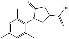 5-OXO-1-(2,4,6-TRIMETHYL-PHENYL)-PYRROLIDINE-3-CARBOXYLIC ACID Structure