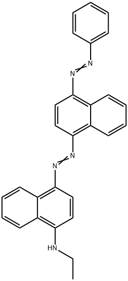 N-エチル-4-[[4-(フェニルアゾ)-1-ナフチル]アゾ]-1-ナフタレンアミン 化学構造式