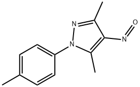 3,5-ジメチル-4-ニトロソ-1-(p-トリル)-1H-ピラゾール 化学構造式