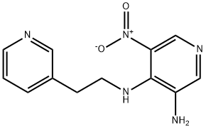 3-Amino-5-nitro-4-[2-(3-pyridyl)ethylamino]pyridine Struktur