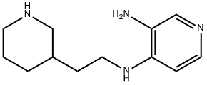 3-アミノ-4-[2-(3-ピペリジニル)エチルアミノ]ピリジン 化学構造式