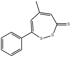 5-Methyl-7-phenyl-3H-1,2-dithiepin-3-thione Struktur