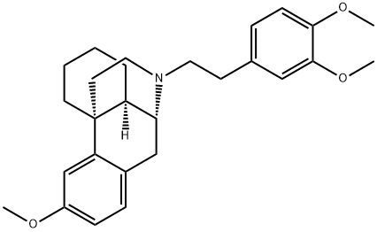 17-(3,4-Dimethoxyphenethyl)-3-methoxymorphinan Struktur