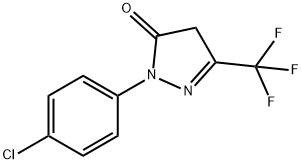 2-(4-chlorophenyl)-5-(trifluoromethyl)-2,4-dihydro-3H-pyrazol-3-one, 63695-48-7, 结构式
