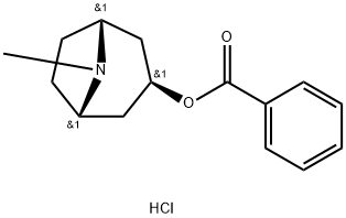 安息香酸(1β,5β)-トロパン-3β-イル·塩酸塩 化学構造式
