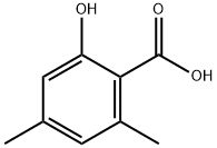 6-ヒドロキシ-2,4-キシル酸 化学構造式