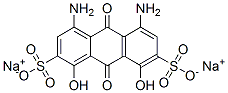 disodium 4,5-diamino-9,10-dihydro-1,8-dihydroxy-9,10-dioxoanthracene-2,7-disulphonate  Structure