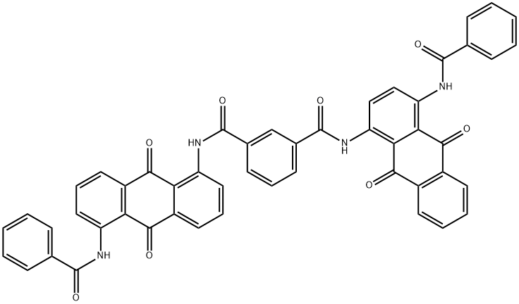 N-[4-(benzoylamino)-9,10-dihydro-9,10-dioxo-1-anthryl]-N'-[5-(benzoylamino)-9,10-dihydro-9,10-dioxo-1-anthryl]isophthaldiamide Structure