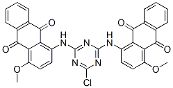 1,1'-[(6-Chloro-1,3,5-triazine-2,4-diyl)diimino]bis[4-methoxy-9,10-anthraquinone] Structure