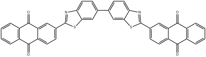 2,2'-(6,6'-ビベンゾチアゾール-2,2'-ジイル)ビス(9,10-アントラキノン) 化学構造式