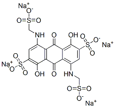 tetrasodium 9,10-dihydro-1,5-dihydroxy-9,10-dioxo-4,8-bis[(sulphonatomethyl)amino]anthracene-2,6-disulphonate  Structure