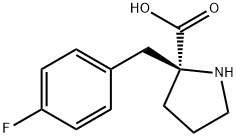 (S)-ALPHA-(4-FLUOROBENZYL)-PROLINE-HCL, 637020-70-3, 结构式