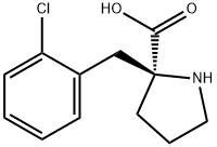 (S)-ALPHA-(2-CHLOROBENZYL)-PROLINE-HCL 结构式