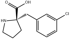 (S)-ALPHA-(3-CHLOROBENZYL)-PROLINE-HCL Struktur