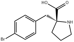 (R)-ALPHA-(4-BROMOBENZYL)-PROLINE-HCL 结构式