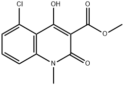 3-Quinolinecarboxylic acid, 5-chloro-1,2-dihydro-4-hydroxy-1-Methyl-2-oxo-, Methyl ester Structure