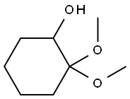 2,2-ジメトキシシクロヘキサノール 化学構造式
