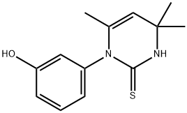 3,4-Dihydro-1-(m-hydroxyphenyl)-4,4,6-trimethyl-2(1H)-pyrimidinethione Struktur