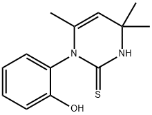 3,4-Dihydro-1-(o-hydroxyphenyl)-4,4,6-trimethyl-2(1H)-pyrimidinethione Struktur